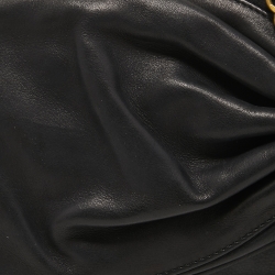 Pre Owned RED Valentino Black Leather Bow Chain Clutch