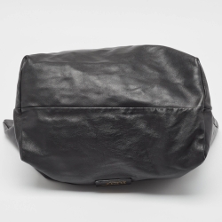 Pre Owned RED Valentino Black Leather Lips Shopper Tote