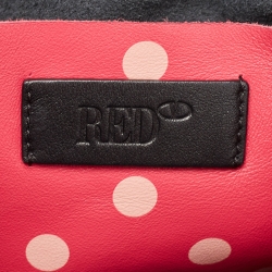 Pre Owned RED Valentino Black Leather Lips Shopper Tote