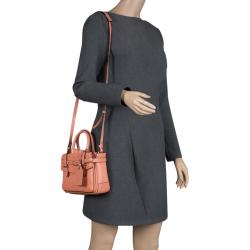 Reed Krakoff Peach Leather Micro Boxer Tote
