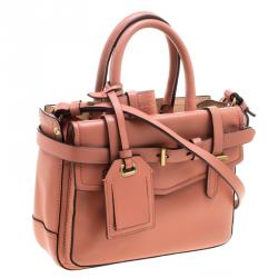 Reed Krakoff Peach Leather Micro Boxer Tote