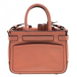 Reed Krakoff Peach Leather Micro Boxer Tote