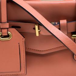 Reed Krakoff Peach Leather Micro Boxer Tote