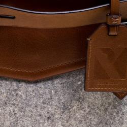 Pre Owned Reed Krakoff Brown/Grey Leather and Felt Boxer Tote