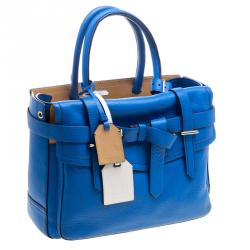 Reed Krakoff Rosewood Blue Leather Boxer Tote