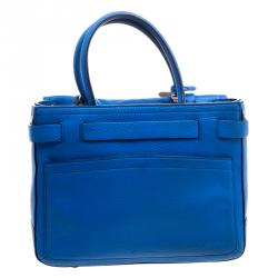 Reed Krakoff Rosewood Blue Leather Boxer Tote