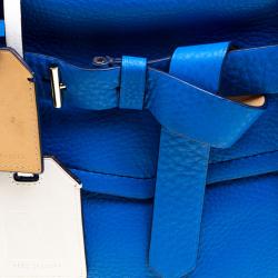Reed Krakoff Rosewood Blue Leather Boxer Tote
