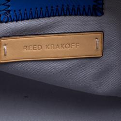 Reed Krakoff Rosewood Blue Leather Boxer Tote