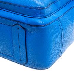Reed Krakoff Rosewood Blue Leather Boxer Tote