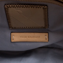 Pre Owned Reed Krakoff Tri Color Leather Medium Boxer Tote