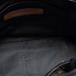 Pre Owned Reed Krakoff Black/Gold Suede and Leather Micro Boxer Tote