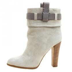 Reed Krakoff Grey Suede Ankle Boots Size 36.5