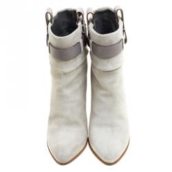 Reed Krakoff Grey Suede Ankle Boots Size 36.5