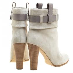 Reed Krakoff Grey Suede Ankle Boots Size 36.5