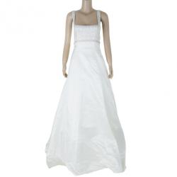 Reem Acra Scoop Neck Embellished Dress L