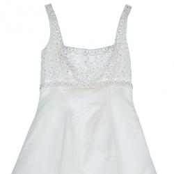 Reem Acra Scoop Neck Embellished Dress L