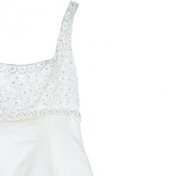 Reem Acra Scoop Neck Embellished Dress L