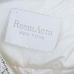 Reem Acra Scoop Neck Embellished Dress L
