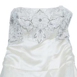 Reem Acra Lush Embellished Wedding Gown L