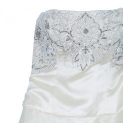 Reem Acra Lush Embellished Wedding Gown L
