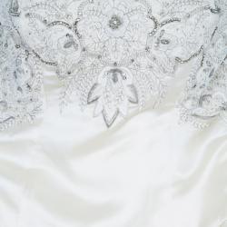 Reem Acra Lush Embellished Wedding Gown L