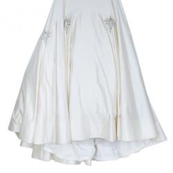 Reem Acra Embellished Flare Wedding Dress M