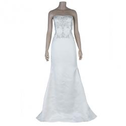 Reem Acra Harmony Embellished Wedding Dress M