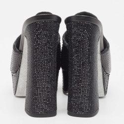 René Caovilla Black Python Slide Sandals Size 39