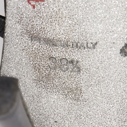 Pre Owned René Caovilla Black Satin Cleo Crystals Embellished Sandals Size 38.5