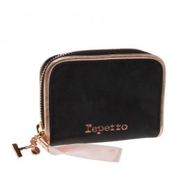 Repetto Black Leather Plie Wallet