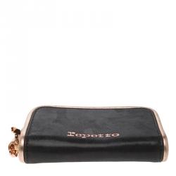 Repetto Black Leather Plie Wallet