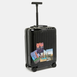 Pre Owned Rimowa Black Polycarbonate Essential Cabin Luggage 45