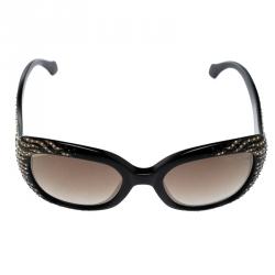 مملوكة مسبقًا Roberto Cavalli Black/Brown Mirror 827S Altair Cat Eye Sunglasses