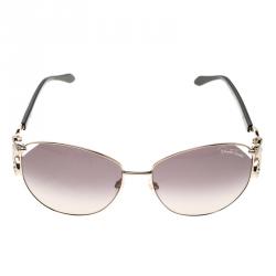 Pre Owned Roberto Cavalli Black/Gold 897S Hatysa Aviator Sunglasses