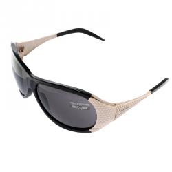 Pre Owned Roberto Cavalli Black/Gold 311S Antigone Oversized Sunglasses