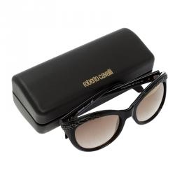 Pre Owned نظارة شمسية روبرتو كافالي 789S ميرور اكوبينز عين قطة بنية