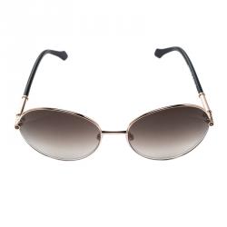 Pre Owned Roberto Cavalli Gold 832S Angetenar Round Sunglasses