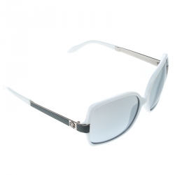 Pre Owned نظارة شمسية روبرتو كافالي مربعة كبيرة البيزيا 648ٍ متدرجة رمادية/ بيضاء