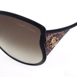 مملوكة مسبقًا Roberto Cavalli Black Mughetto Oversized Womens Sunglasses