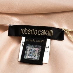 Pre Owned Roberto Cavalli Champagne Pink Silk Satin Stole 