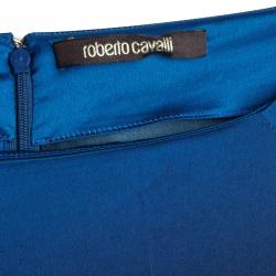 مملوكة مسبقًا تنورة روبرتو كافالي ماكسي حرير طباعة زهور متعددة الألوان M