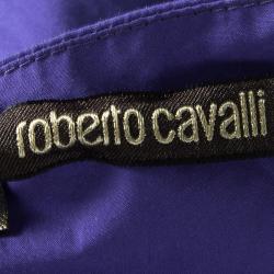 مملوكة مسبقًا Roberto Cavalli Multicolour Floral Printed Embellished Bodice Sleeveless Maxi Dress M