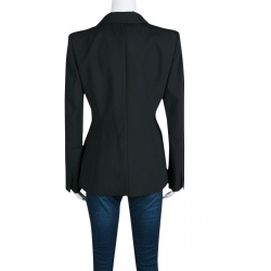 Pre Owned Roberto Cavalli Black Wool Tailored Blazer M