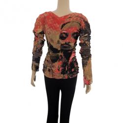 Pre Owned Roberto Cavalli Front Gathered Top M