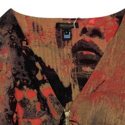 Pre Owned Roberto Cavalli Front Gathered Top M