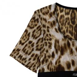 Pre Owned Roberto Cavalli Animal Print Top XXL
