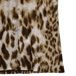 Pre Owned Roberto Cavalli Animal Print Top XXL