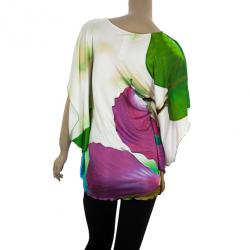 مملوكة مسبقًا Roberto Cavalli Multicolor Silk Tunic Top S