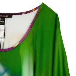 مملوكة مسبقًا Roberto Cavalli Multicolor Silk Tunic Top S