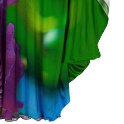 مملوكة مسبقًا Roberto Cavalli Multicolor Silk Tunic Top S